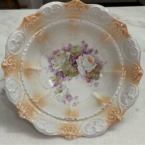 Antique/Vintage IPF German Painted Porcelain Bolw